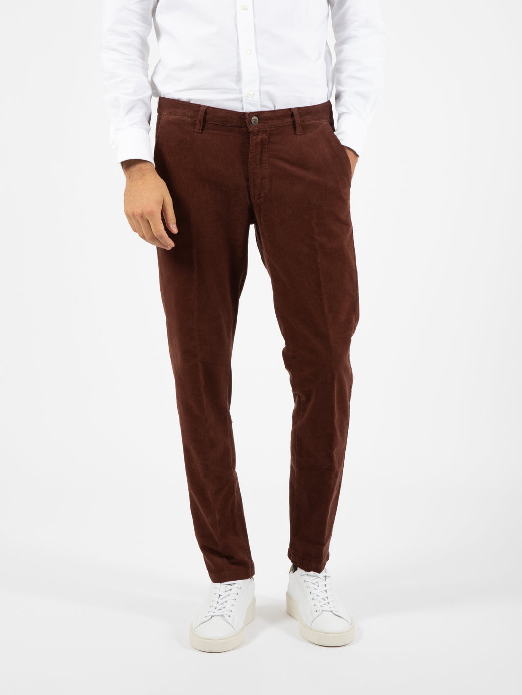 Chestnut velvet trousers