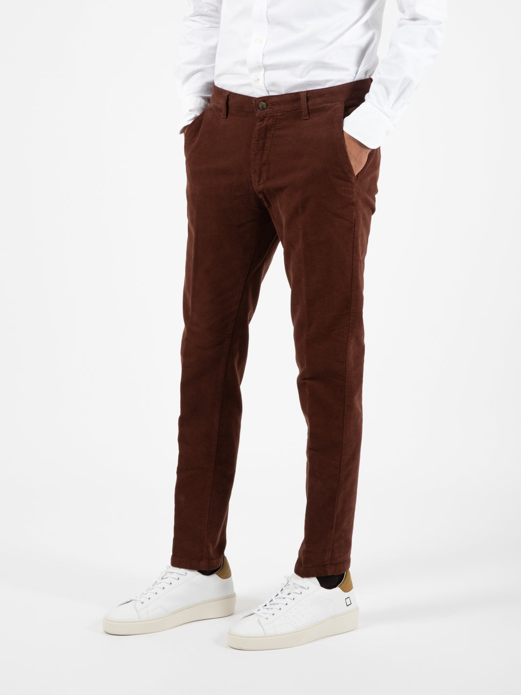 Chestnut velvet trousers