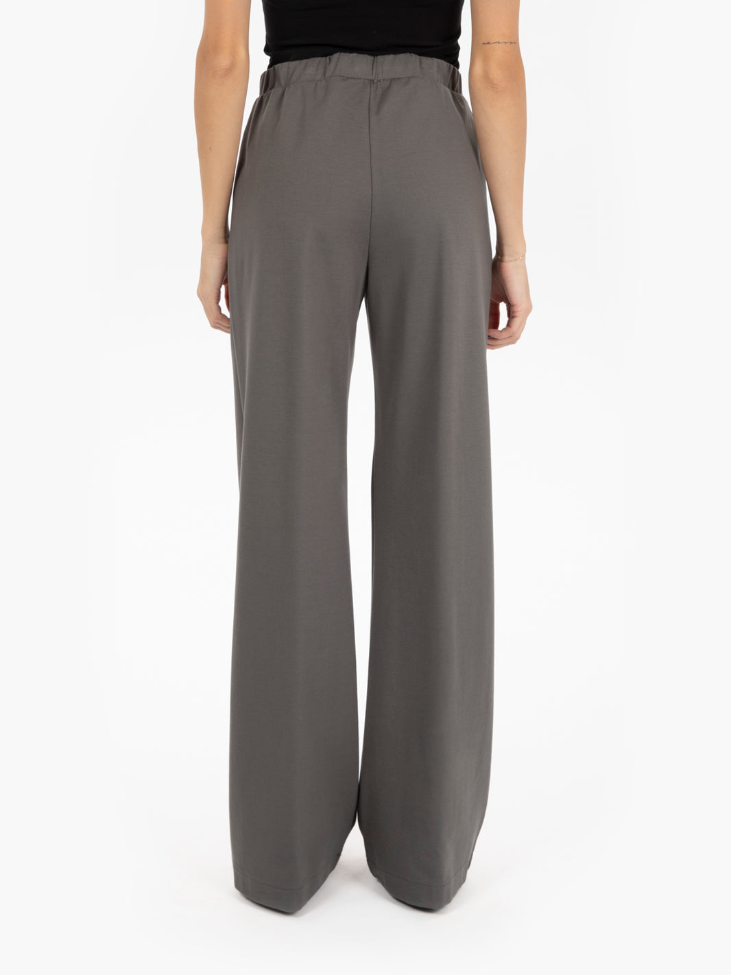 Pantaloni a palazzo punto milano verde militare