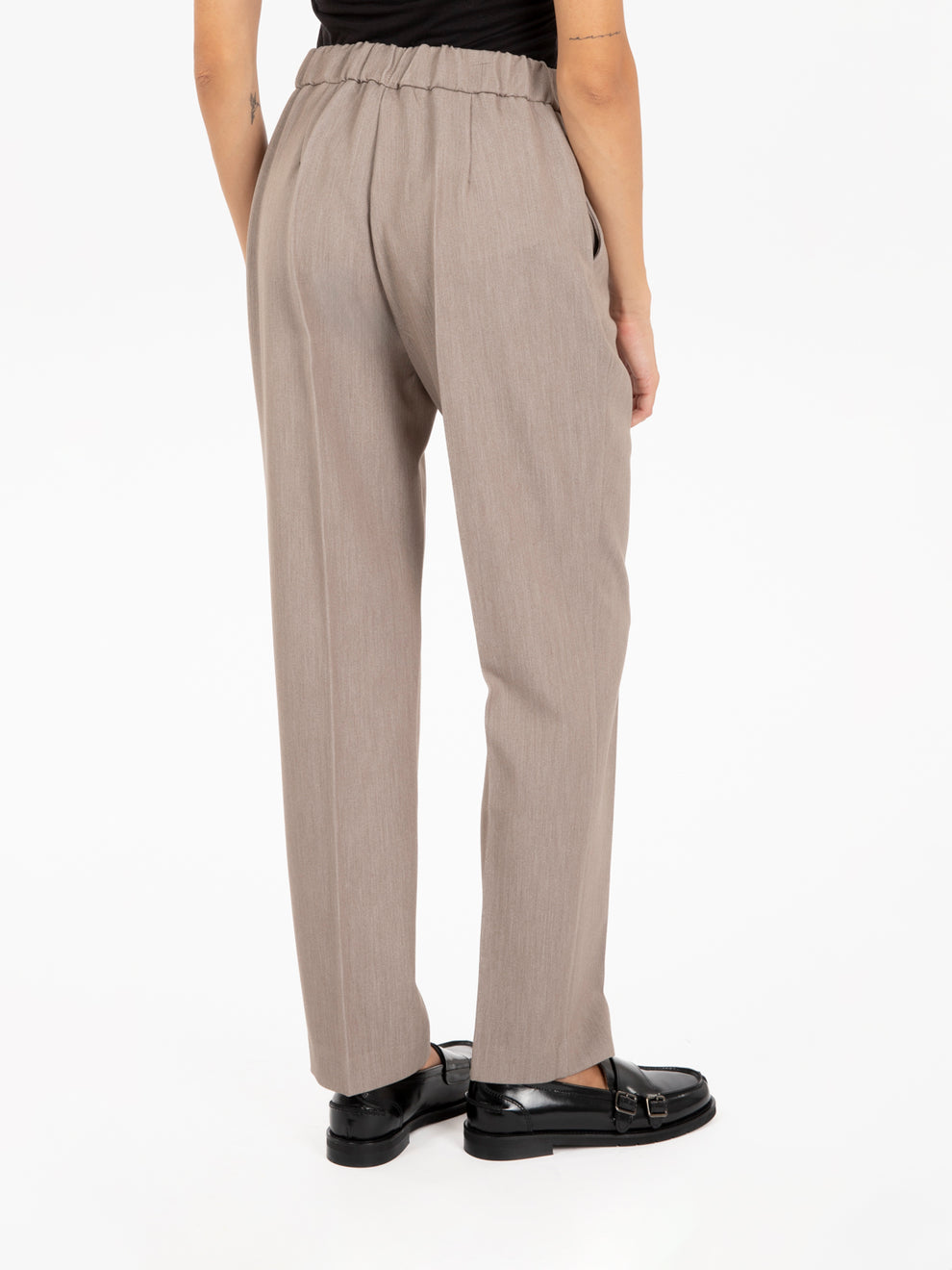 Pantaloni a sigaretta beige