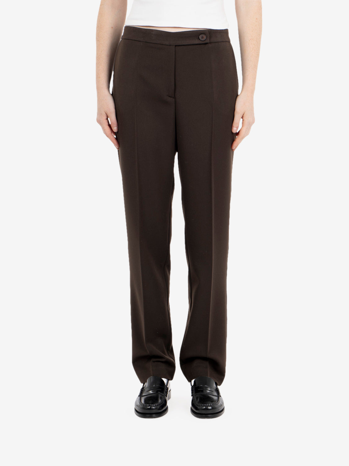 Pantaloni a sigaretta chino moro