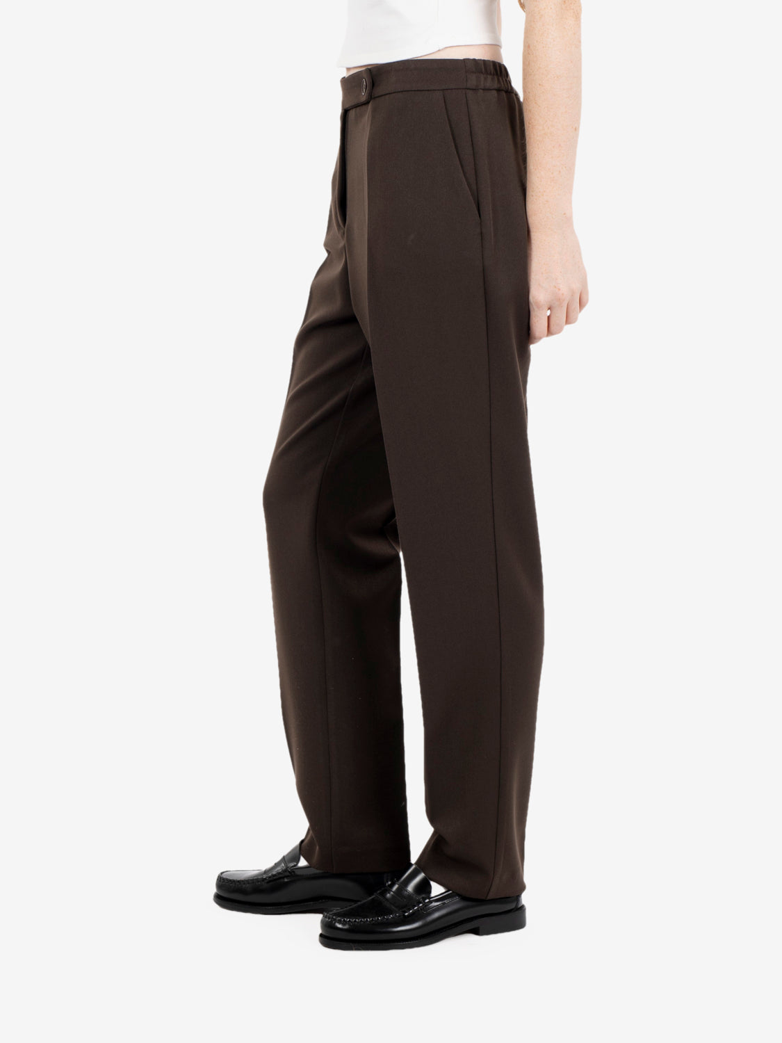 Pantaloni a sigaretta chino moro