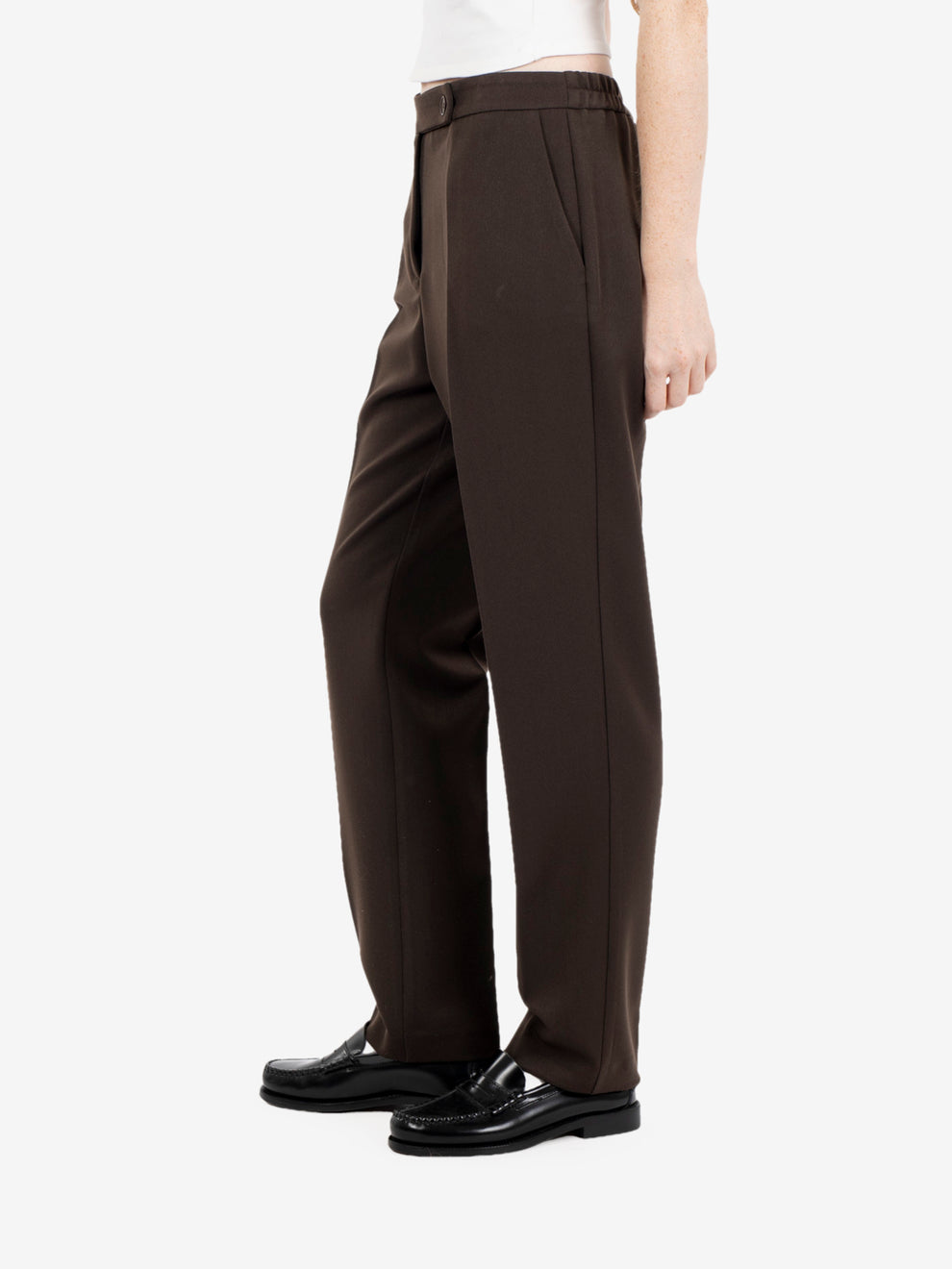 Pantaloni a sigaretta chino moro
