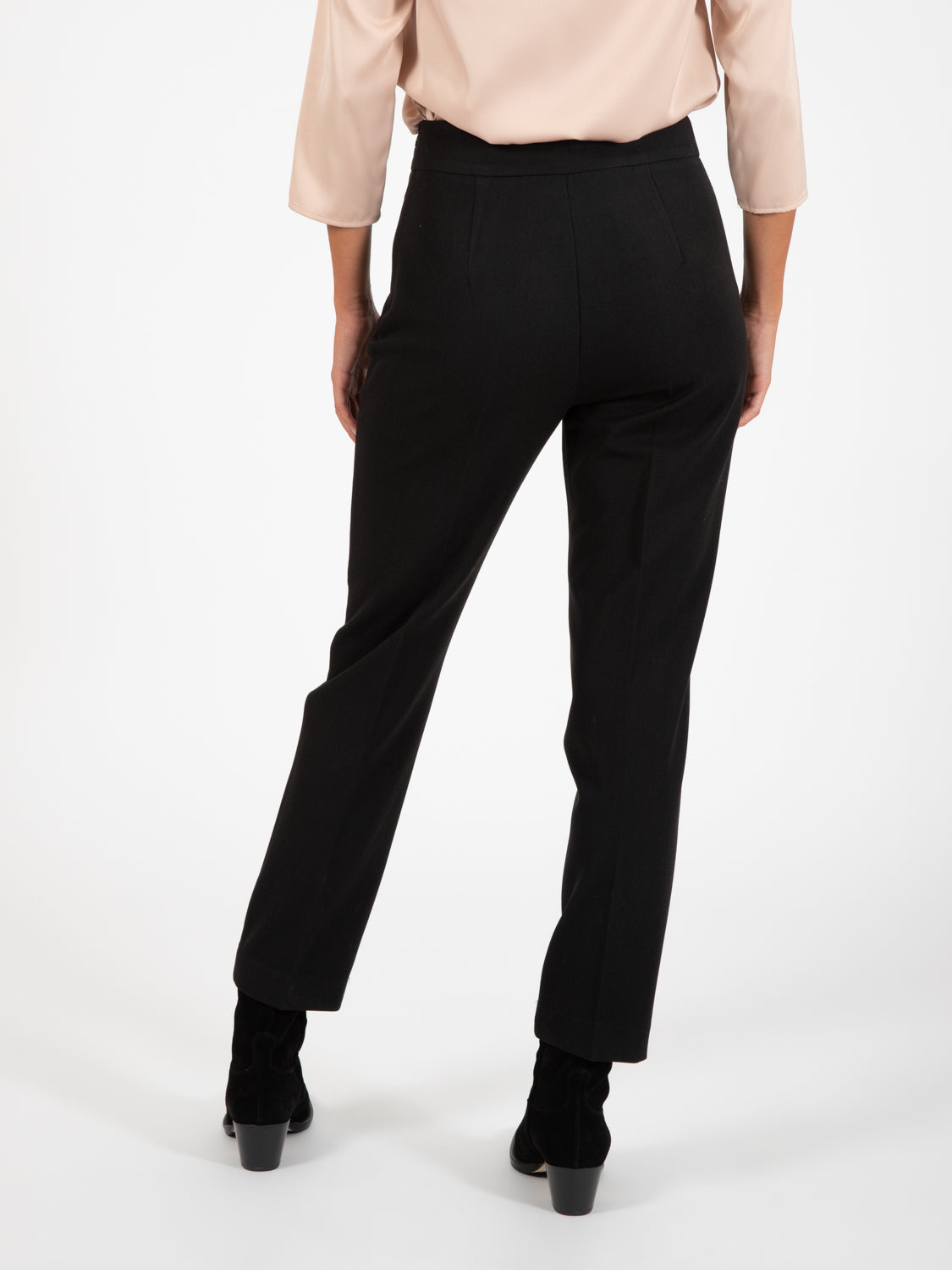 Pantaloni a sigaretta flanella nero