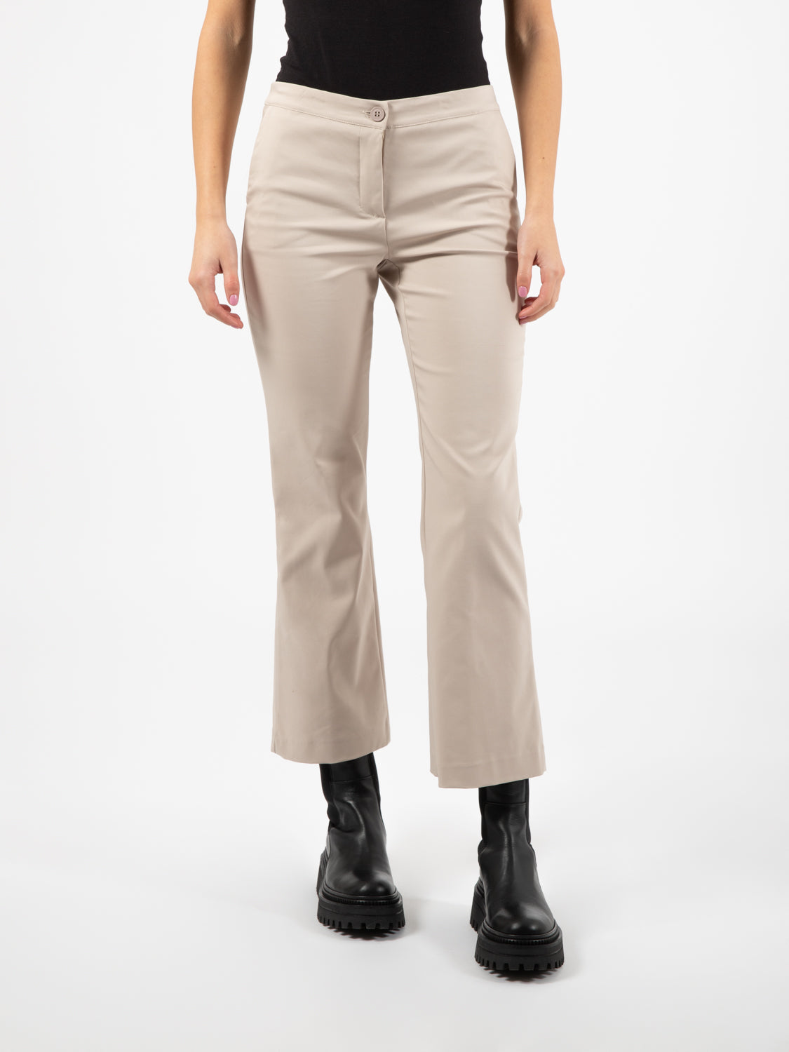 Beige trumpet pants