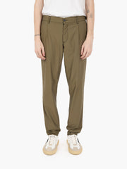STIMM - Pantaloni Abel cotone stretch verde militare