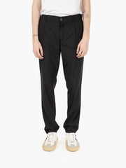 STIMM - Pantaloni Abel in cotone stretch nero