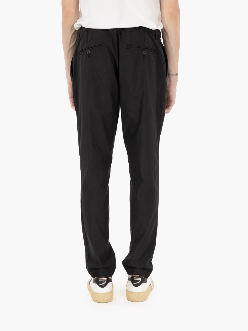 Pantaloni Abel in cotone stretch nero