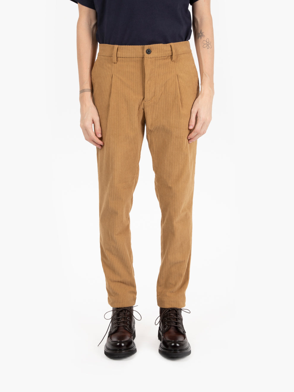 Pantaloni Abel in velluto a coste beige