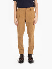 STIMM - Pantaloni Abel in velluto a coste beige