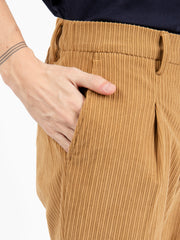 STIMM - Pantaloni Abel in velluto a coste beige