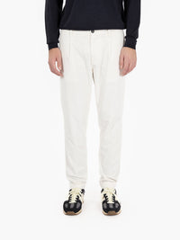Abel white corduroy trousers