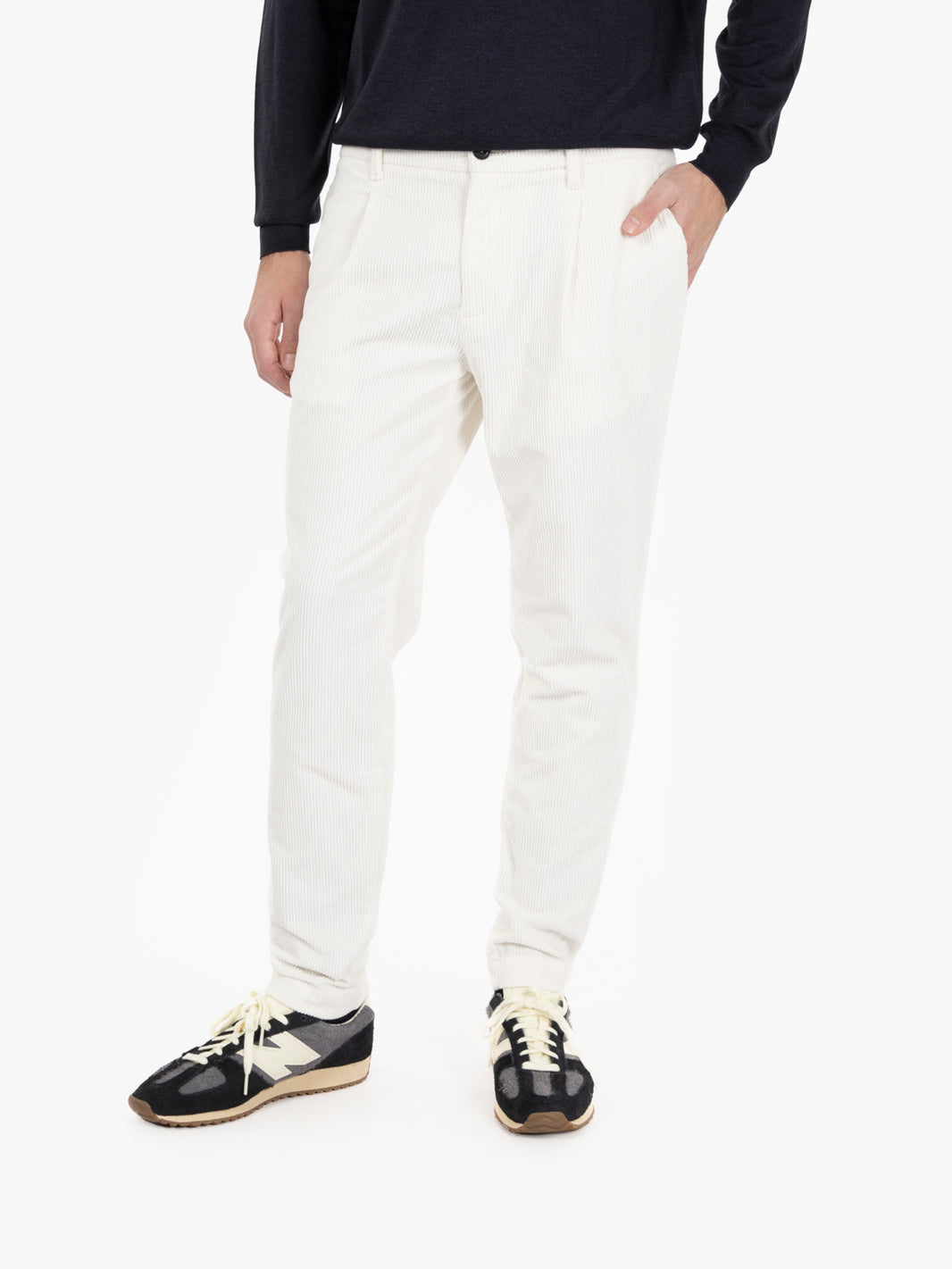 Abel white corduroy trousers