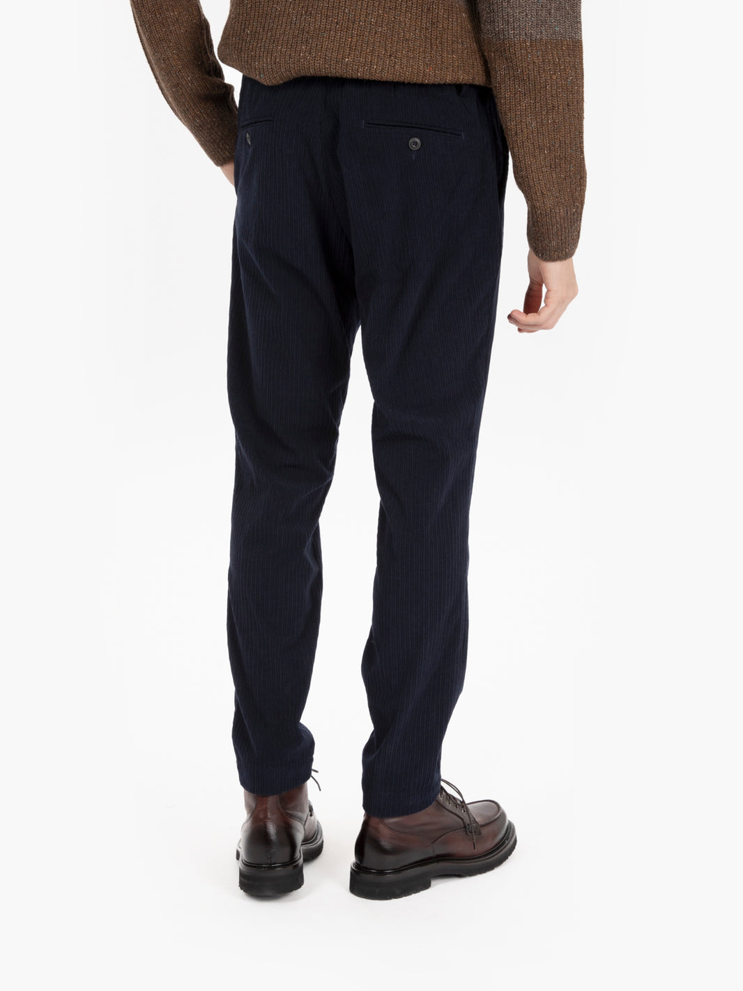 Pantaloni Abel in velluto a coste blu