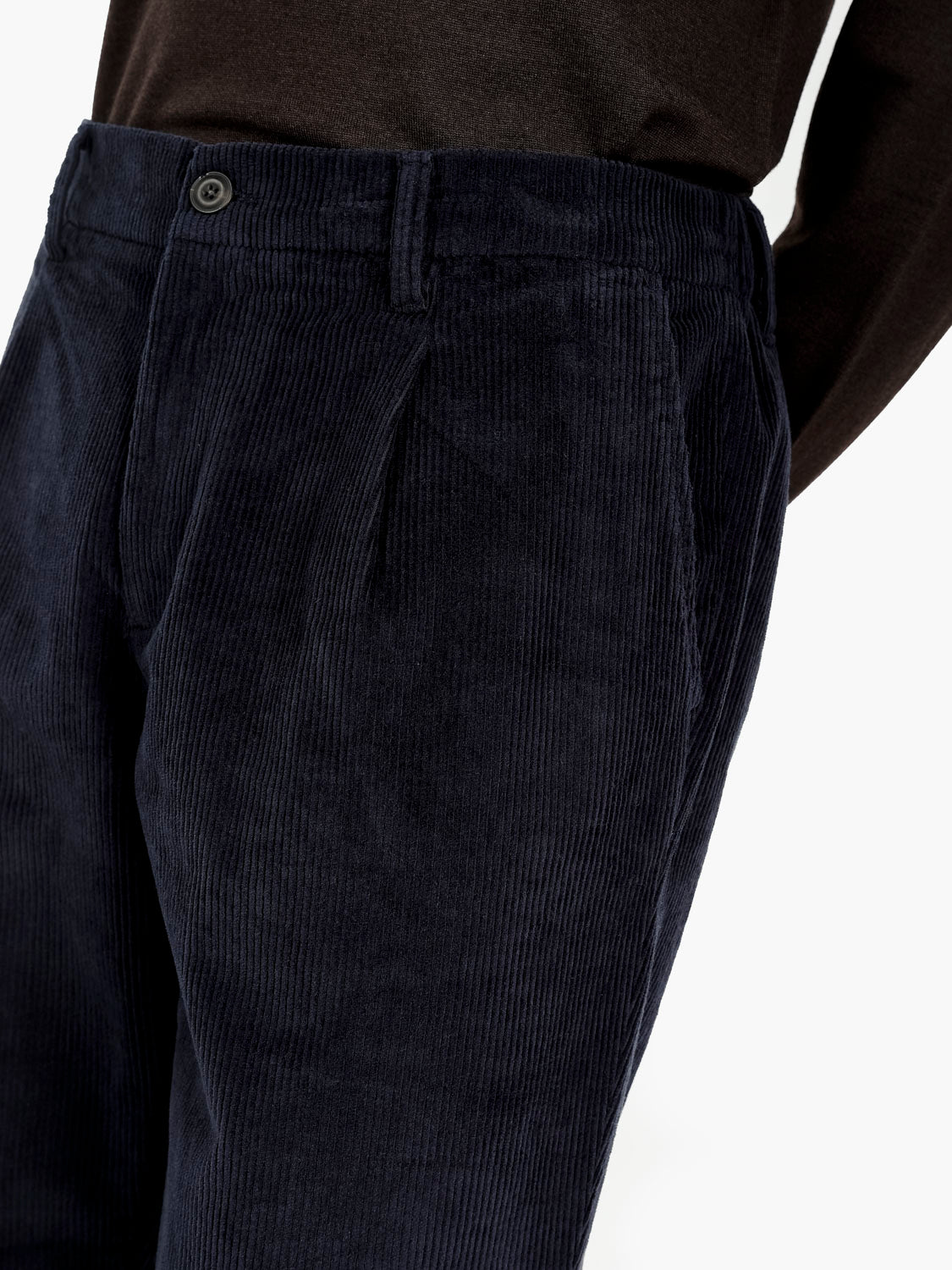 Pantaloni Abel in velluto a coste blu