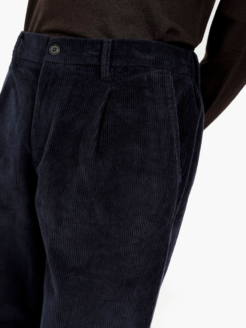 Pantaloni Abel in velluto a coste blu