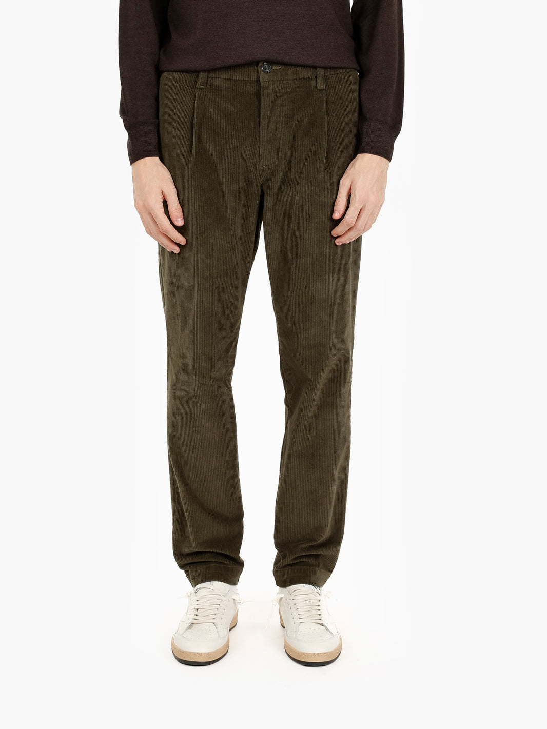 Pantaloni Abel in velluto a coste verde