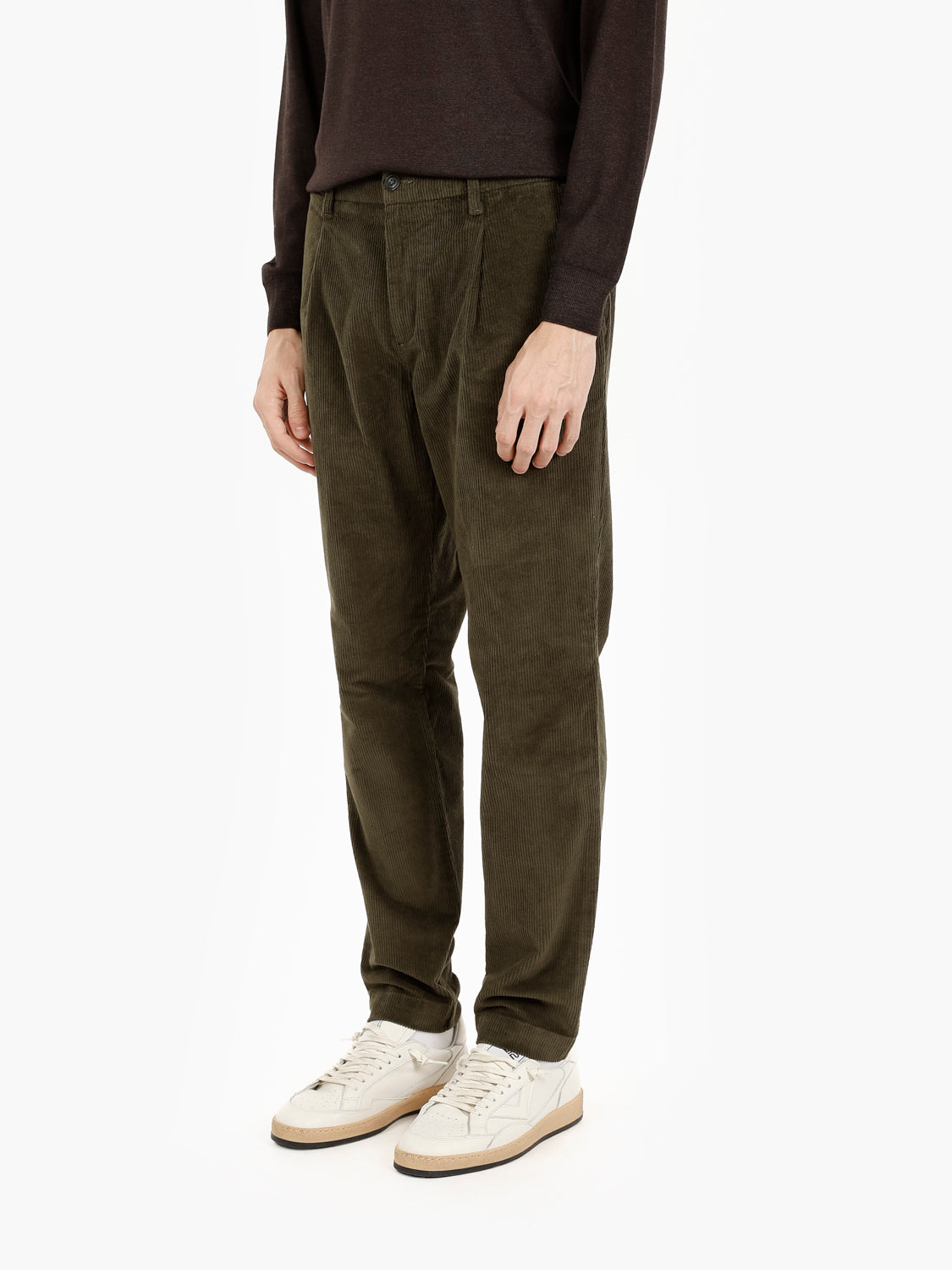 Pantaloni Abel in velluto a coste verde