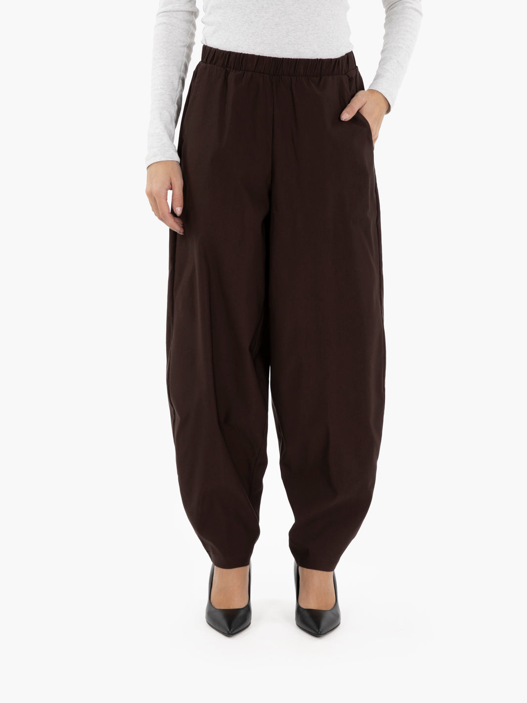Pantaloni baloon cioccolato