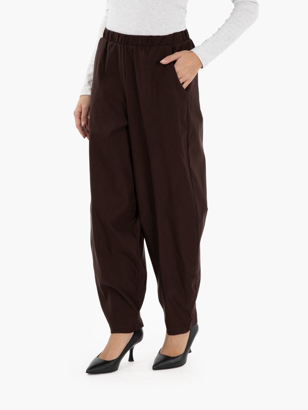 Pantaloni baloon cioccolato