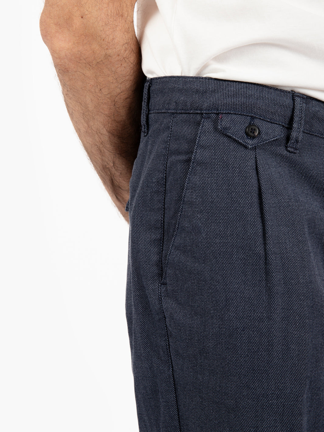Bormio trousers in blue textured fabric
