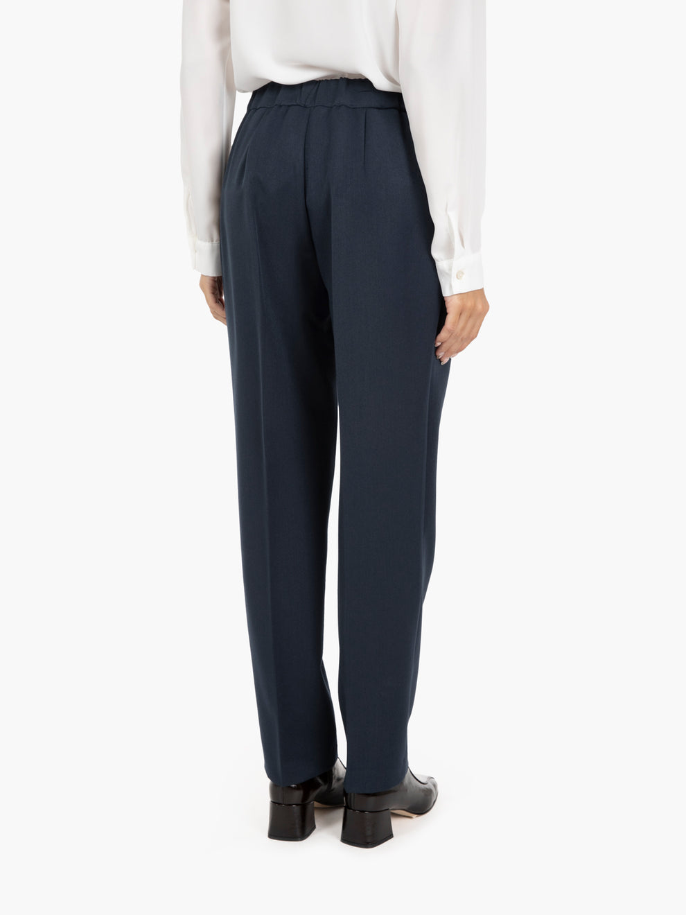 Pantaloni Capri con elastico blu