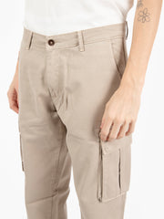 STIMM - Pantaloni cargo effetto armaturato beige