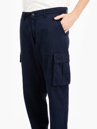 Blue weave cargo pants