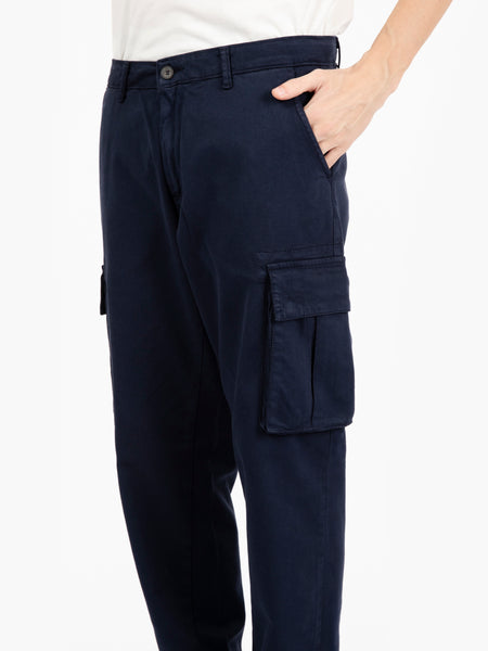 Pantaloni cargo effetto armaturato blu