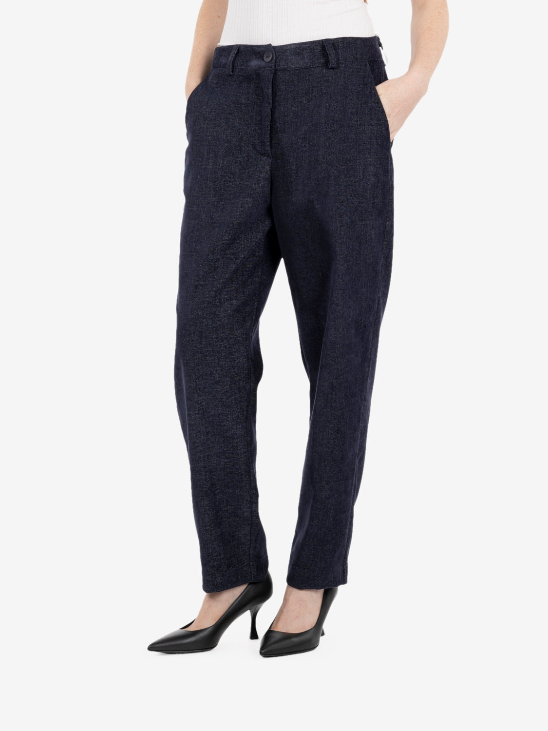 Blue carrot fit trousers