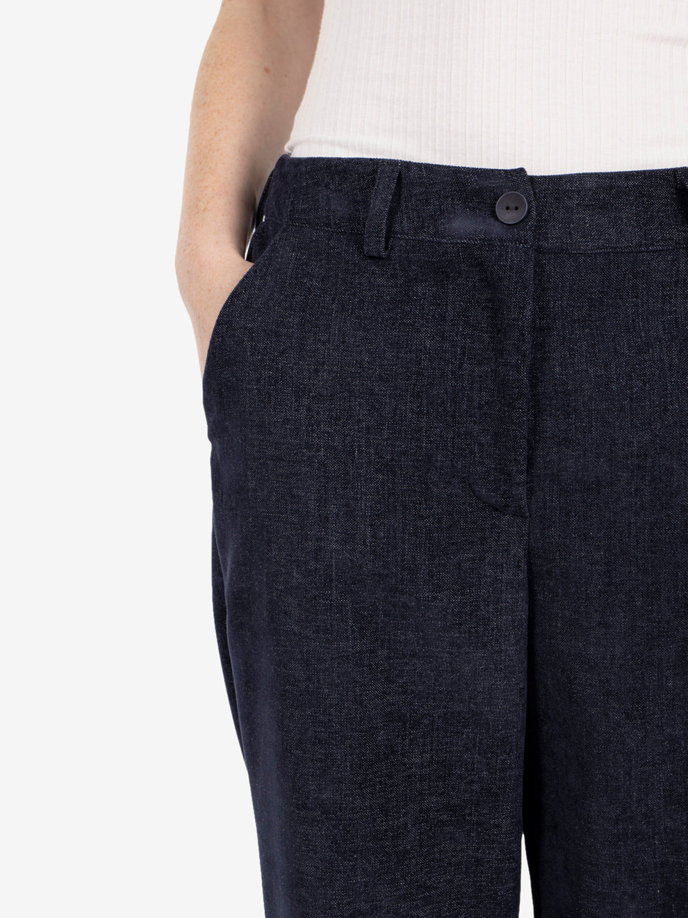 Blue carrot fit trousers