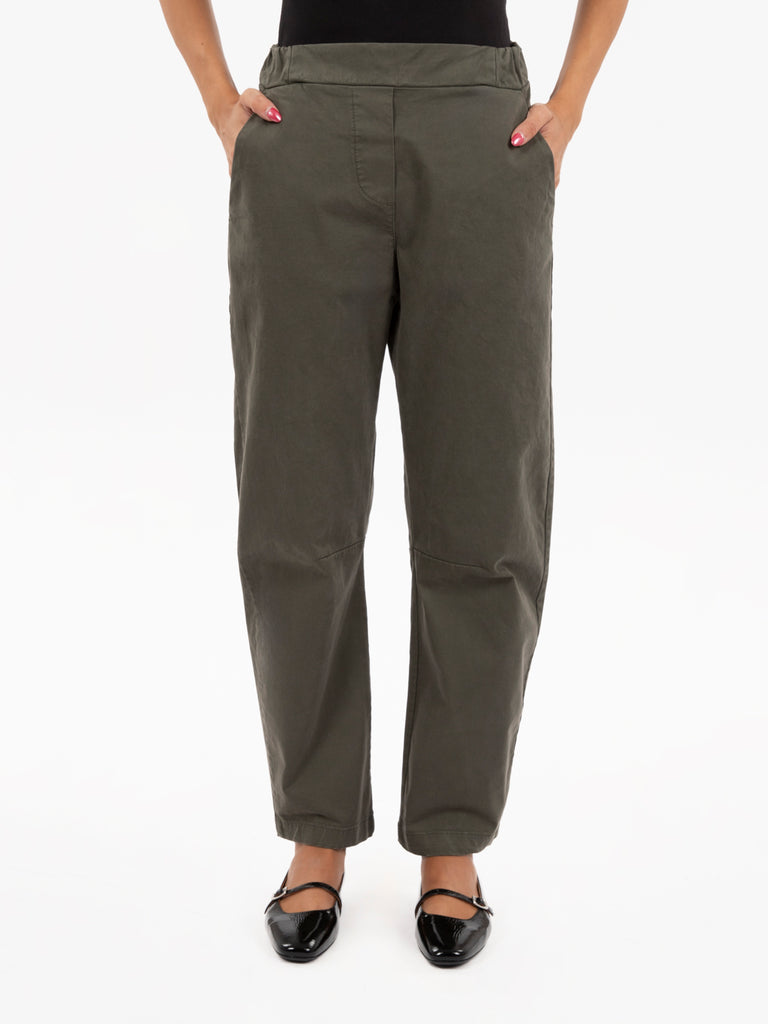 STIMM - Pantaloni carrot fit Linus militare