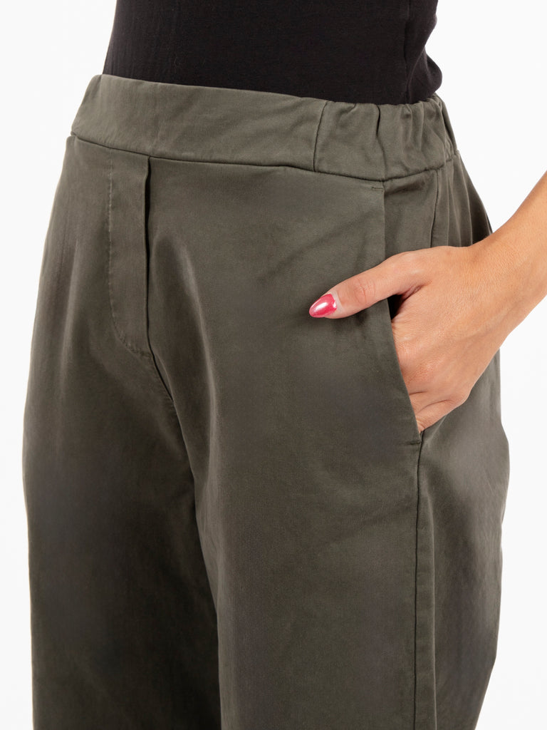 STIMM - Pantaloni carrot fit Linus militare