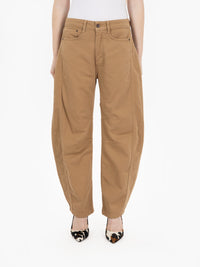 Noemi honey barrel fit trousers