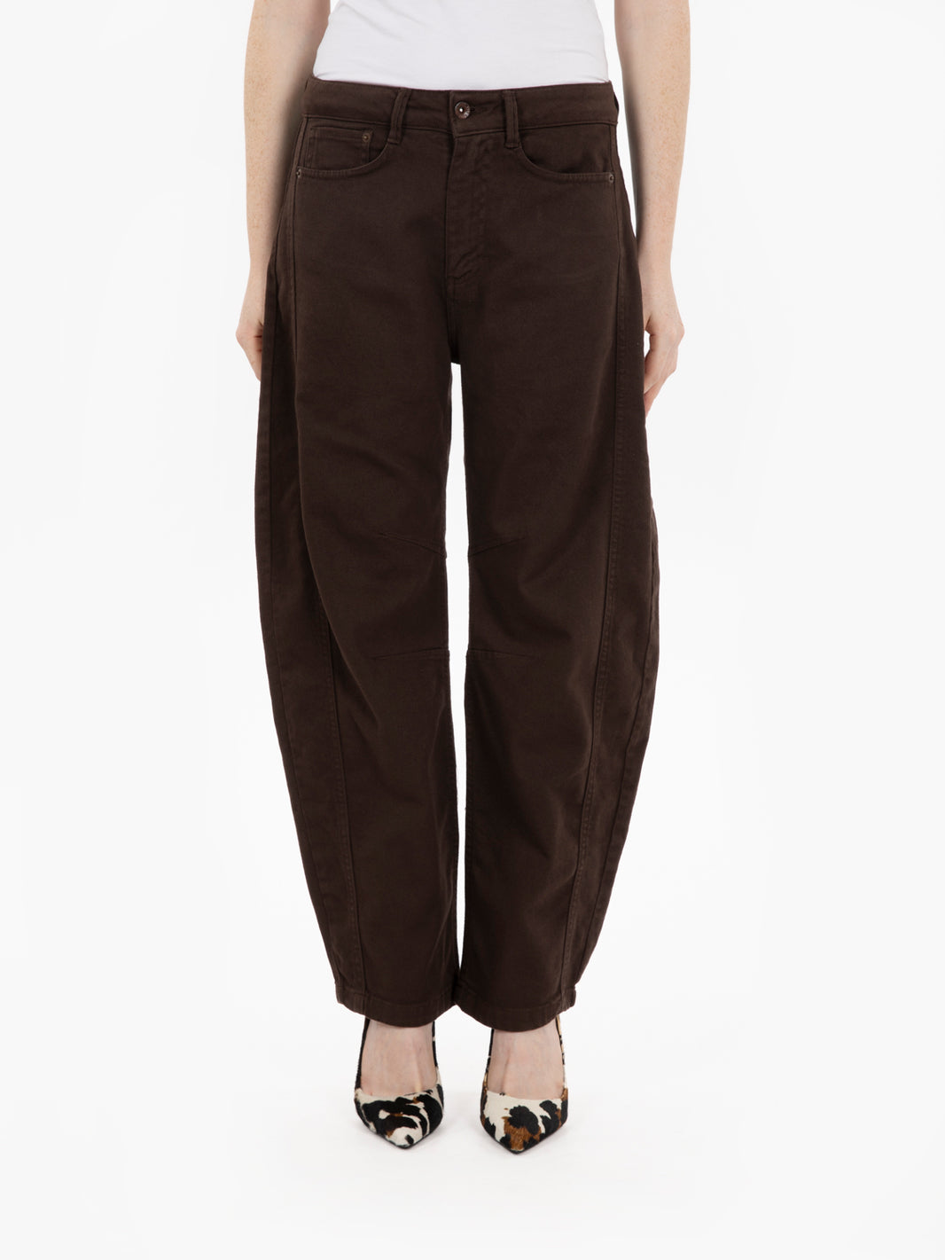 Pantaloni barrel fit Noemi moro