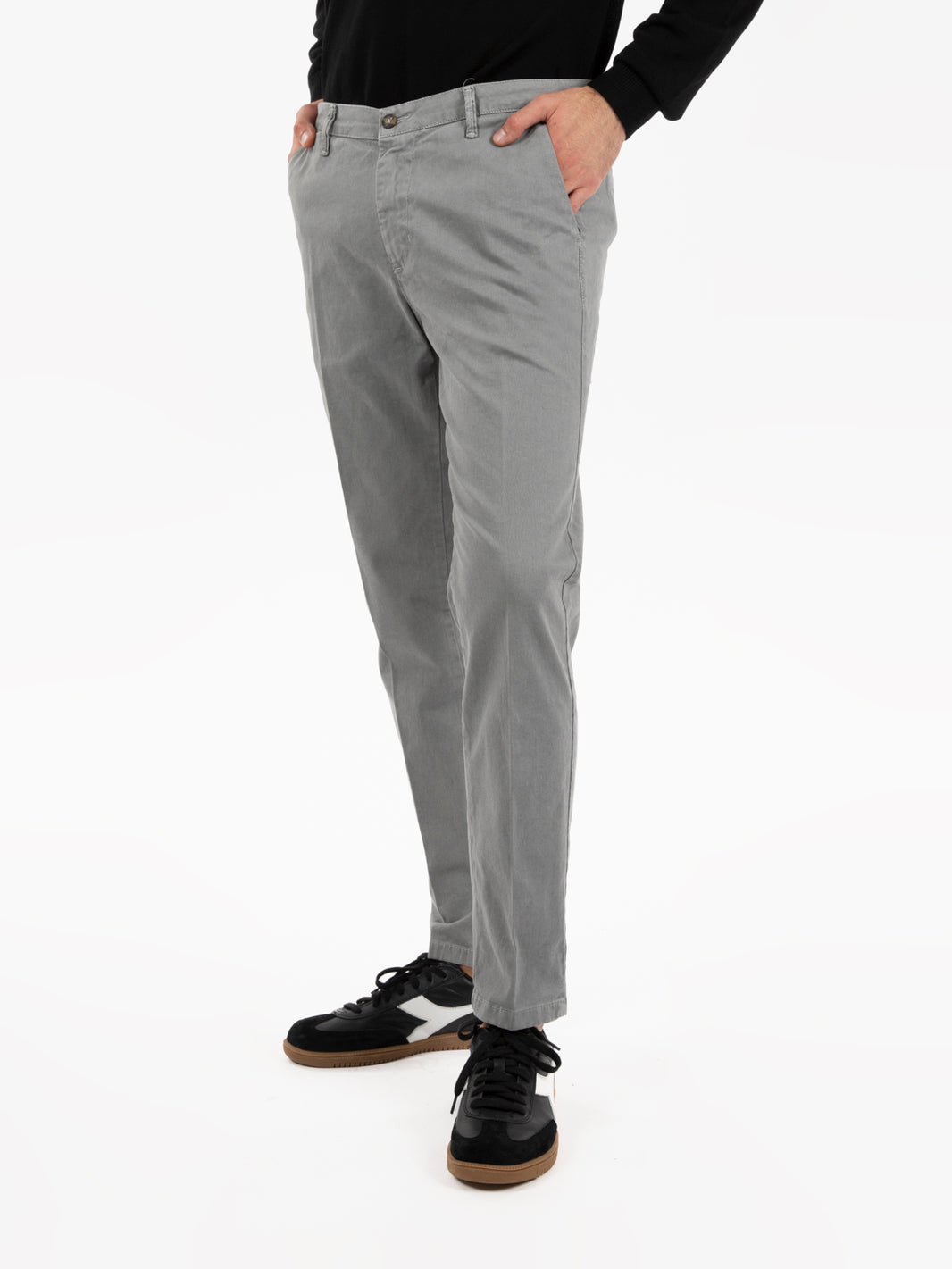 Cellena Chino Pants in Grey Cotton