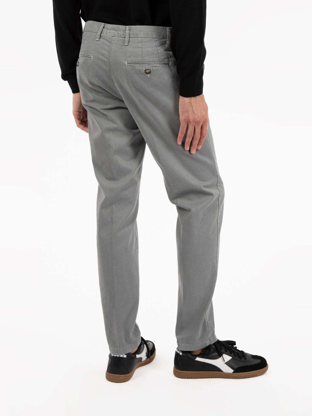 Cellena Chino Pants in Grey Cotton