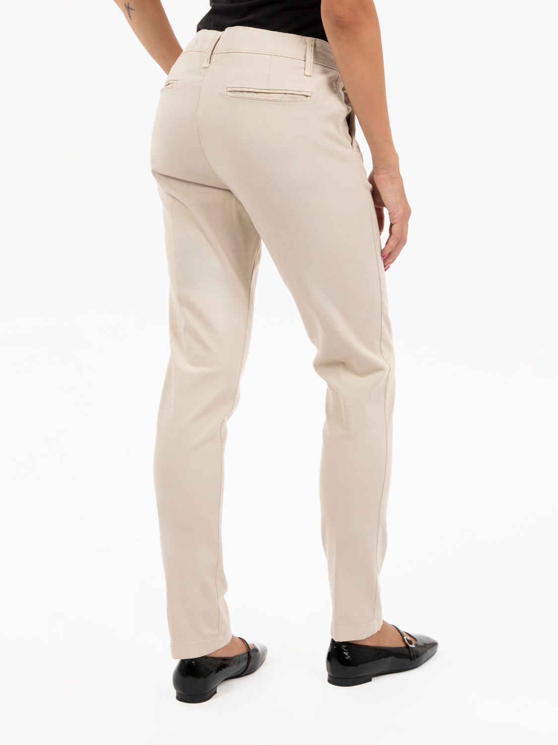 Pantaloni chino Cuba in cotone avorio