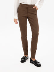 STIMM - Pantaloni chino Cuba in cotone marrone