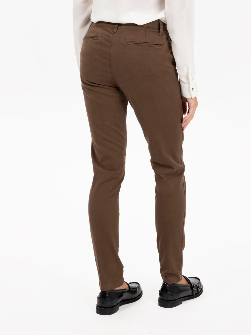 Pantaloni chino Cuba in cotone marrone