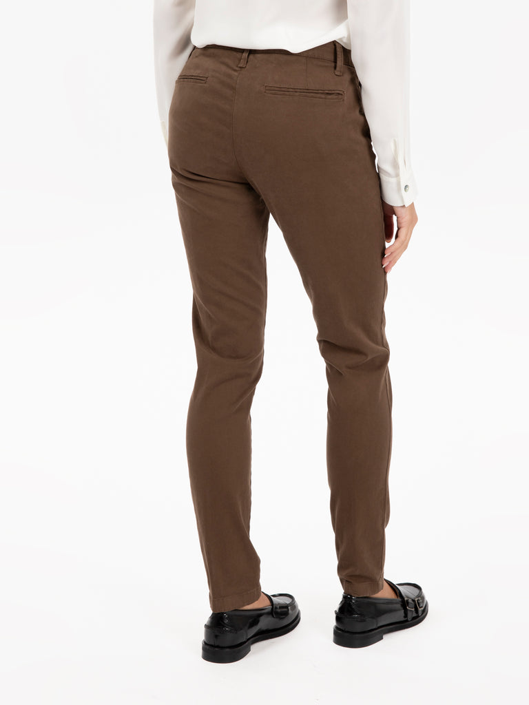 STIMM - Pantaloni chino Cuba in cotone marrone