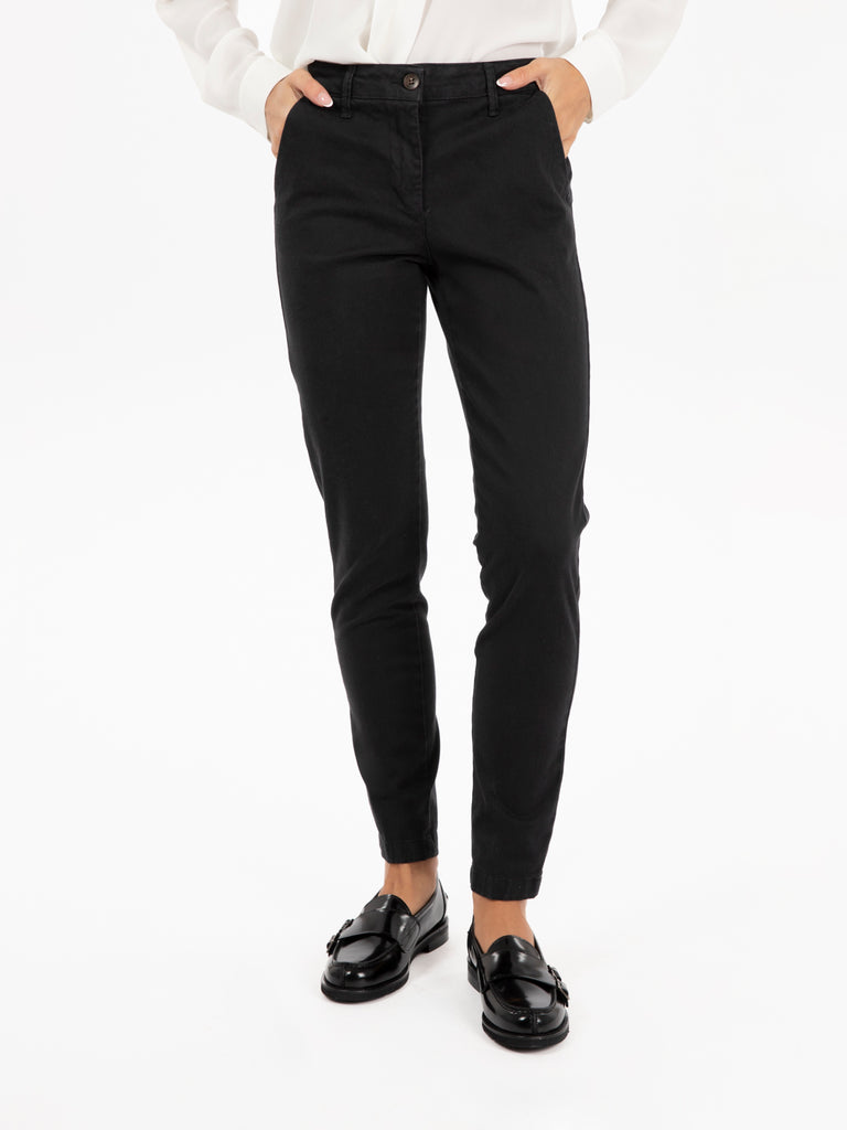 STIMM - Pantaloni chino in cotone nero