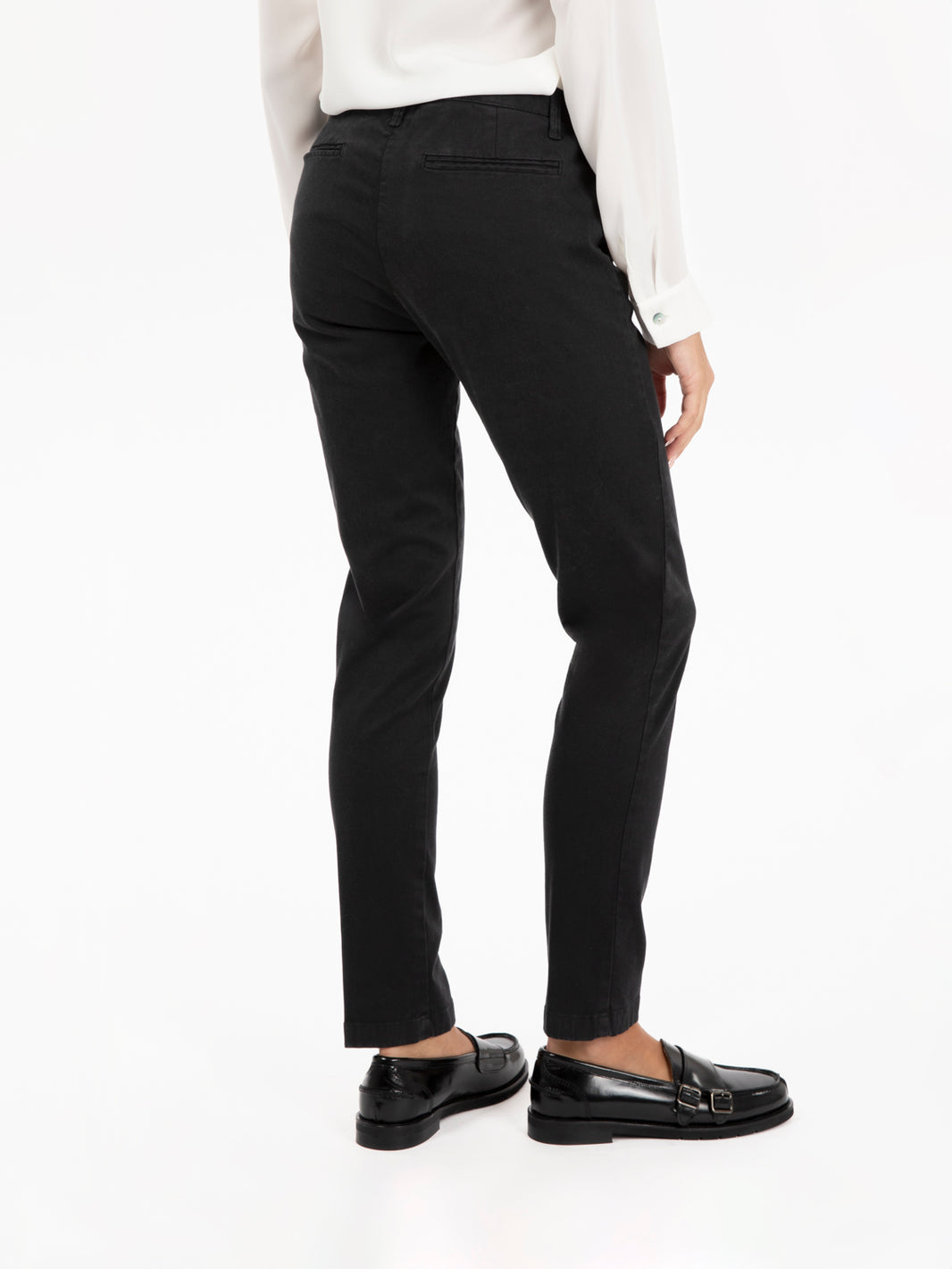 Pantaloni chino in cotone nero