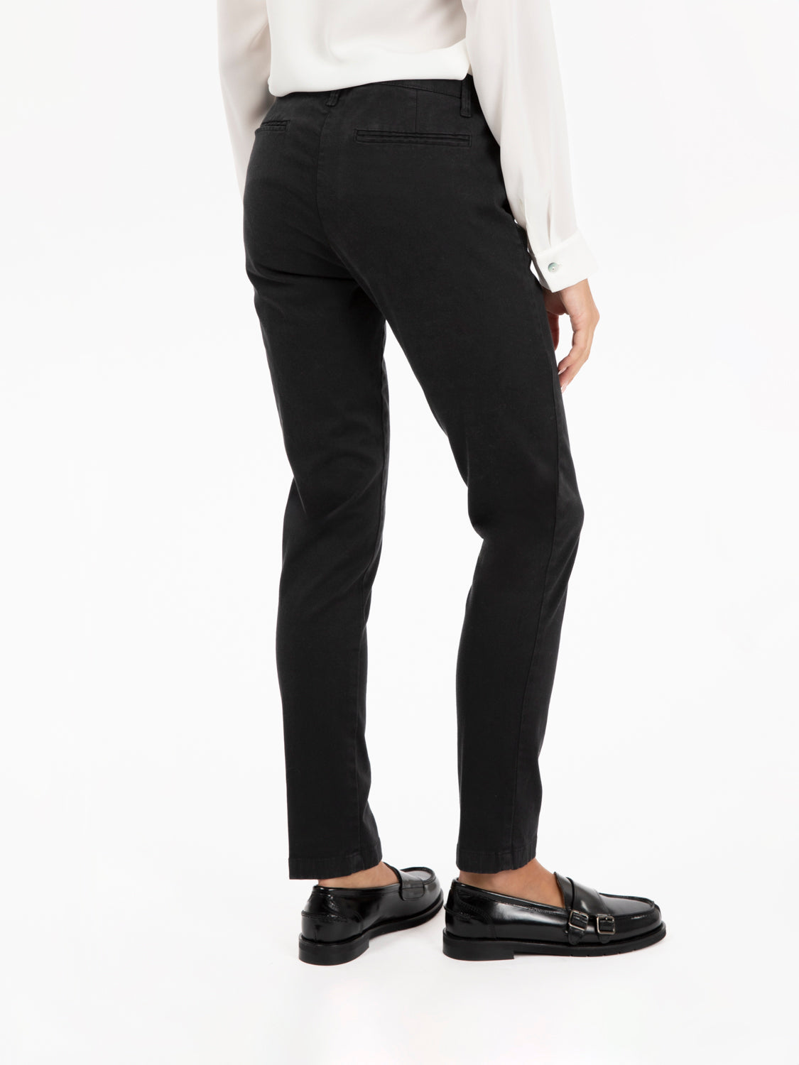 Pantaloni chino in cotone nero