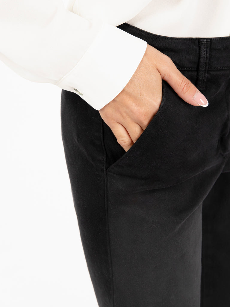 STIMM - Pantaloni chino in cotone nero