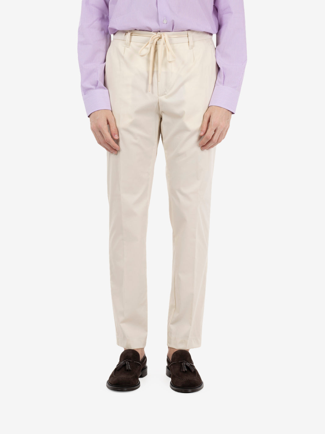 Beige Drawstring Pants