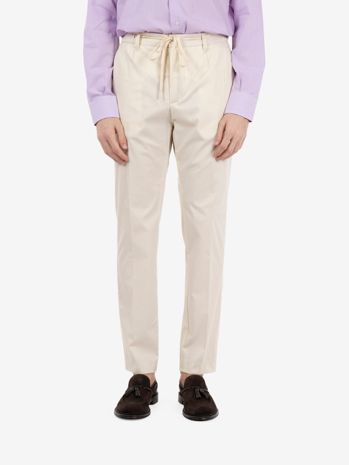 Beige Drawstring Pants