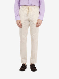 Beige Drawstring Pants