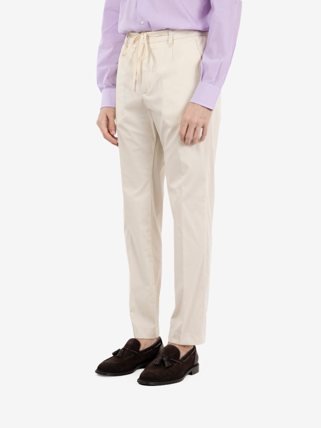 Beige Drawstring Pants