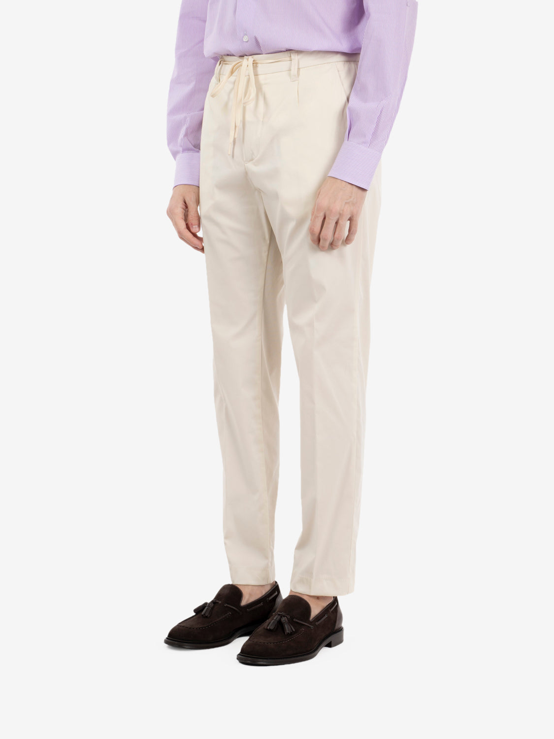 Beige Drawstring Pants